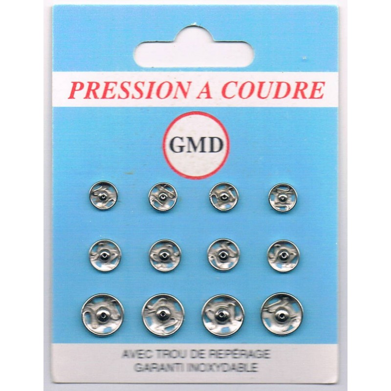 Boutons pression métal 7 mm - Mercerie - Acheter tissu