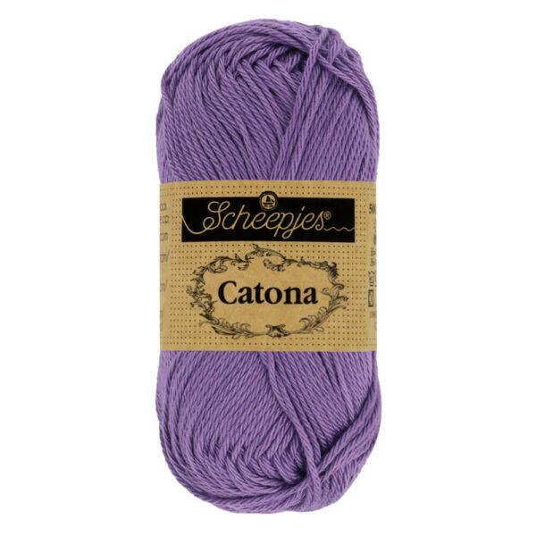 Catona Mauve foncé fil coton à tricoter, crocheter 50g pour les amigurumis, vestes, pulls, foulard Scheepjes 113 Delphinium