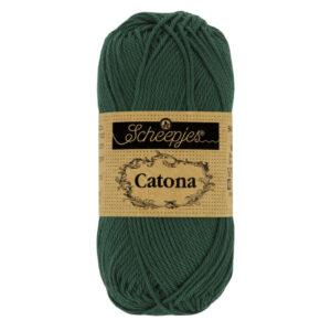 Catona VERT Foncé fil coton à tricoter, crocheter 50g pour les amigurumis, vestes, pulls, foulard Scheepjes 525 Fir