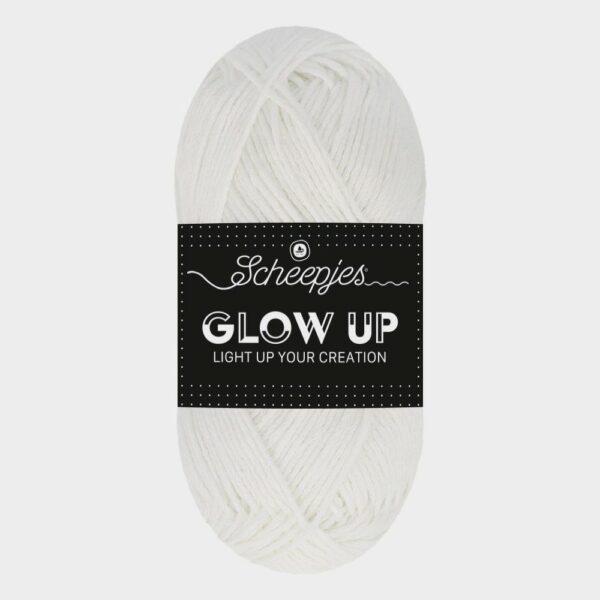 Glow-UP-Scheepjes-fil-a-tricoter-a-crocheter-50g-luminescent-White-1001-pelote.