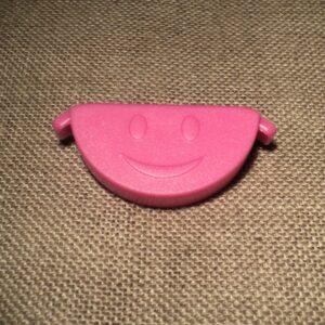 Guide d'ourlet magnétique smiley fuchsia pour la machine à coudre