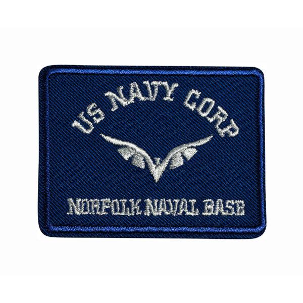 Écusson Thermocollant Marine US NAVY CORP 6.3 x 5.5cm Norfolk Naval Base