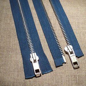 Fermeture séparable Bleu Jeans Métal argenté 25-30-35-40-45-50-55-60-65-70-75-80cm YKK