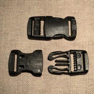 Boucle banane 20 mm noir YKK, clips banane, attache cartable